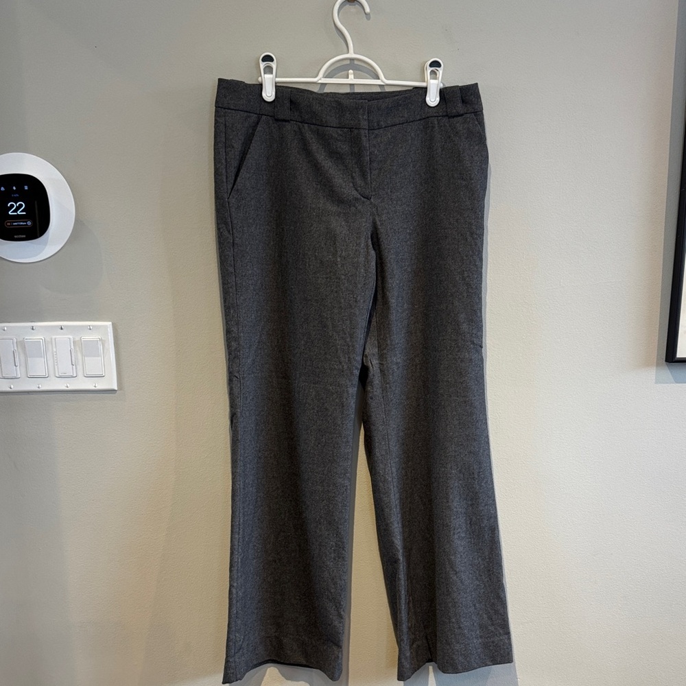 Burberry London grey wool angora blend wide leg trousers 10